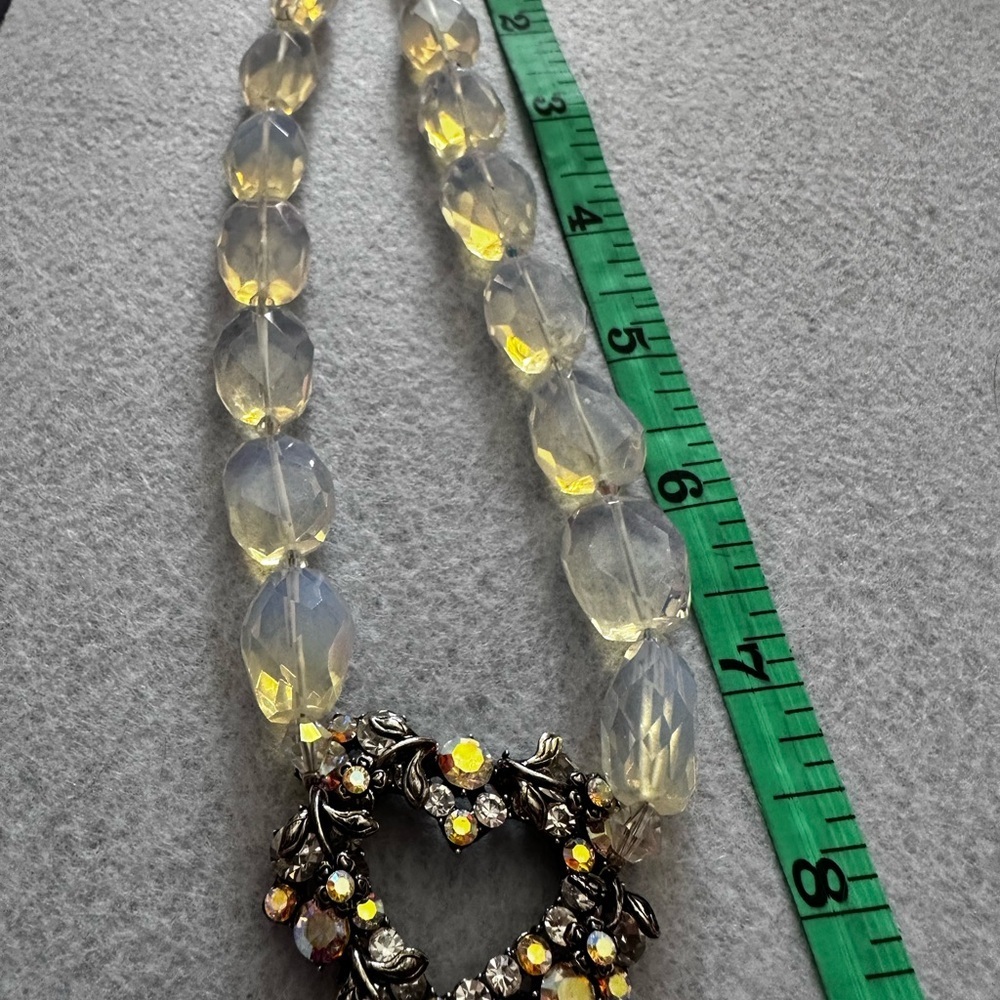 Vanity aurora borealis heart necklace